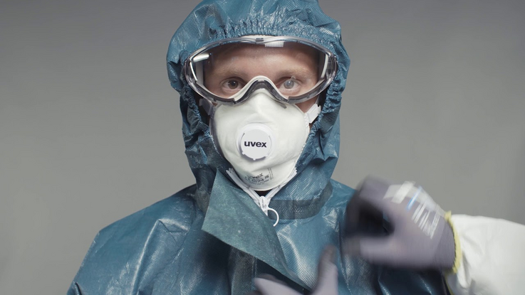 How to doff ppe - chemical protection clothing type 3B (English)