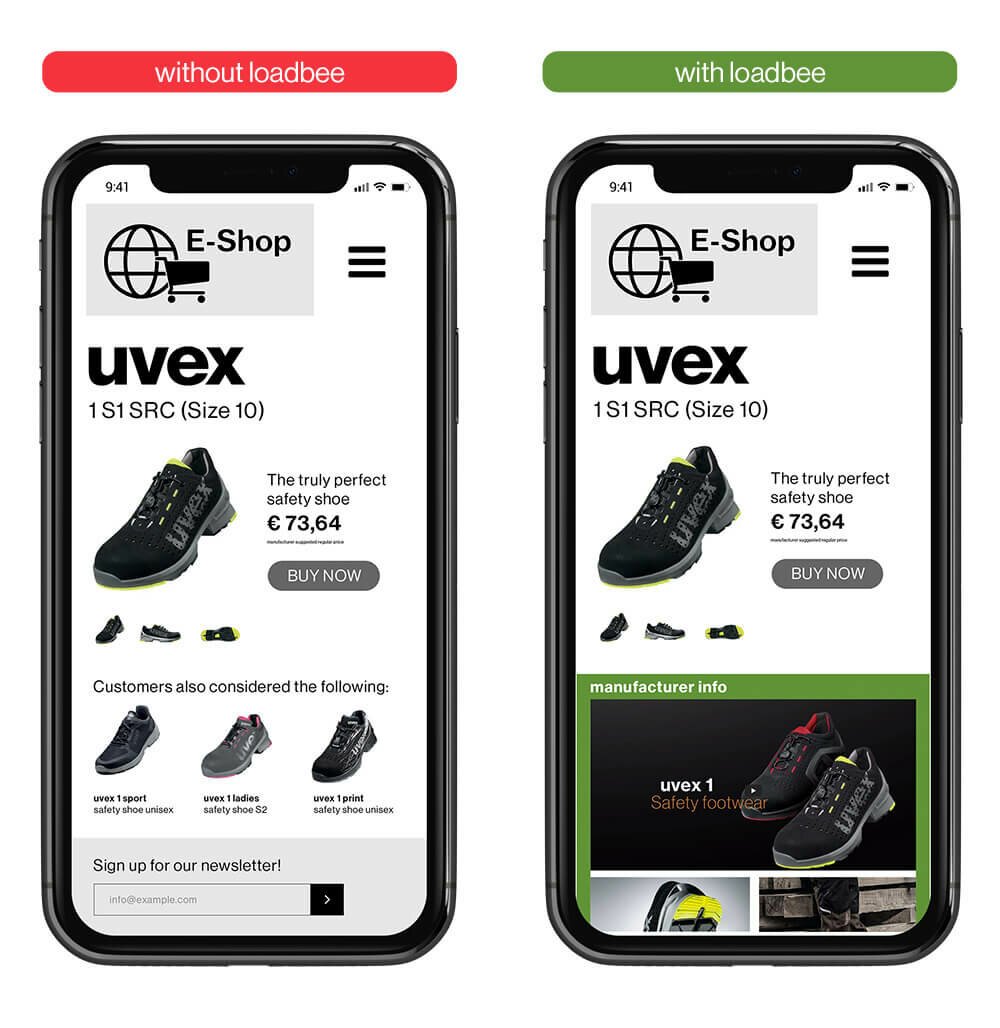 loadbee – uvex premium content interface