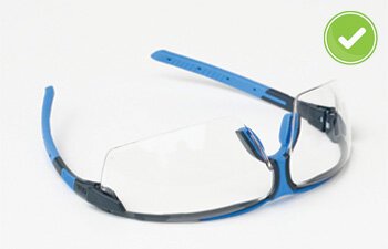 Place your eyewear as shown Place your eyewear as shown