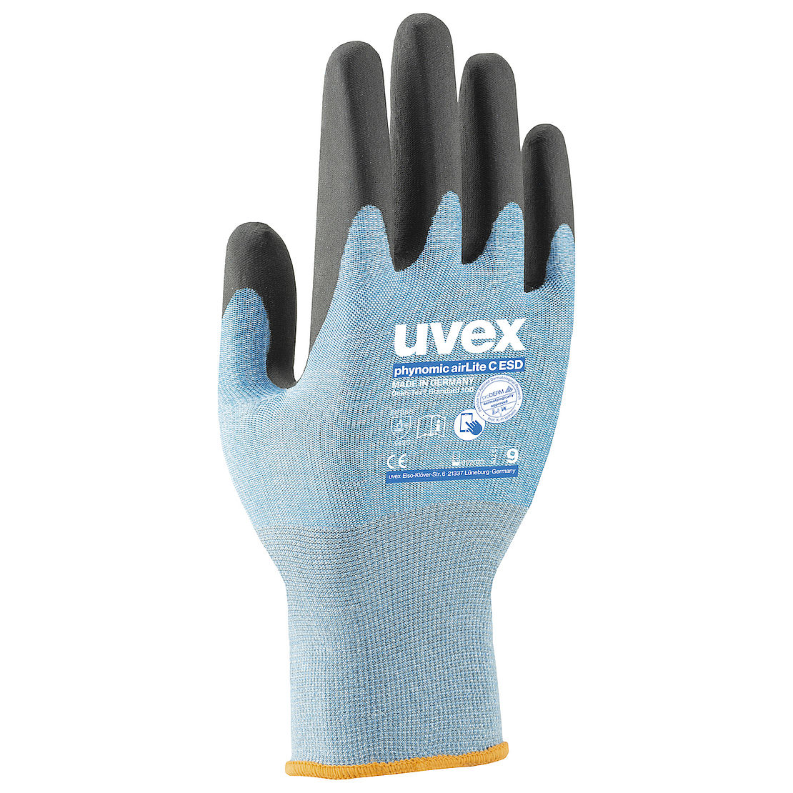 ESD Handschuhe EN 388 -Schnittschutzlevel C- uvex phynomic Airlite