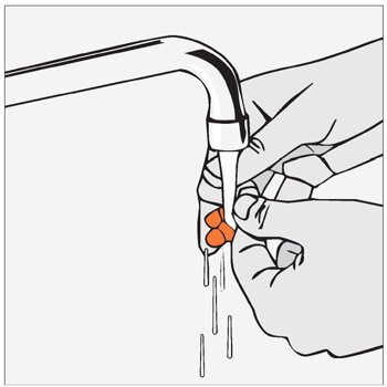 Clean them with water and mild soap Clean them with water and mild soap
