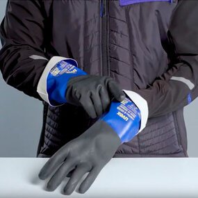 How to put on & take off chemical protective gloves How to put on & take off chemical protective gloves