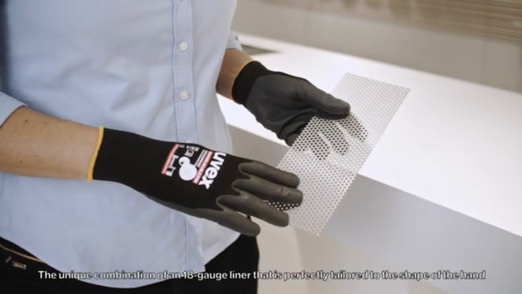 Safety gloves, ESD, touchscreen capability, cut resistance A - uvex phynomic airLite A ESD (English)