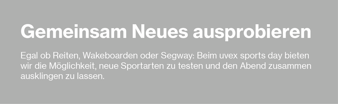 Gemeinsam Neues Probieren Sportsday bei der uvex group