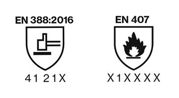 EN 388:2016 (4 1 2 1 X) EN 388:2016 (4 1 2 1 X)