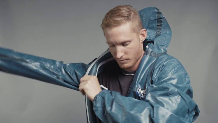 How to don ppe - chemical protection clothing type 3B (English)