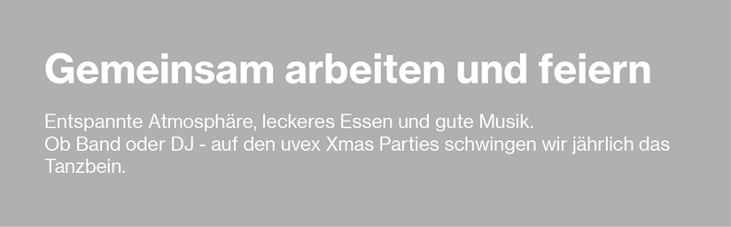 Gemeinsam Feiern. uvex group Weihnachtsfeier