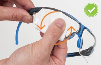 wipe the lens inside and out using a circular motion wipe the lens inside and out using a circular motion
