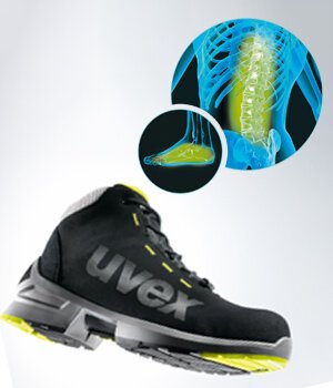 uvex for BSIF BSIF logo with backpain graphic