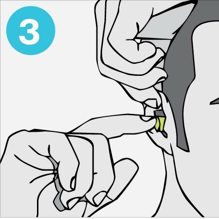 How to fit uvex disposable earplugs - step 3 How to fit uvex disposable earplugs - step 3
