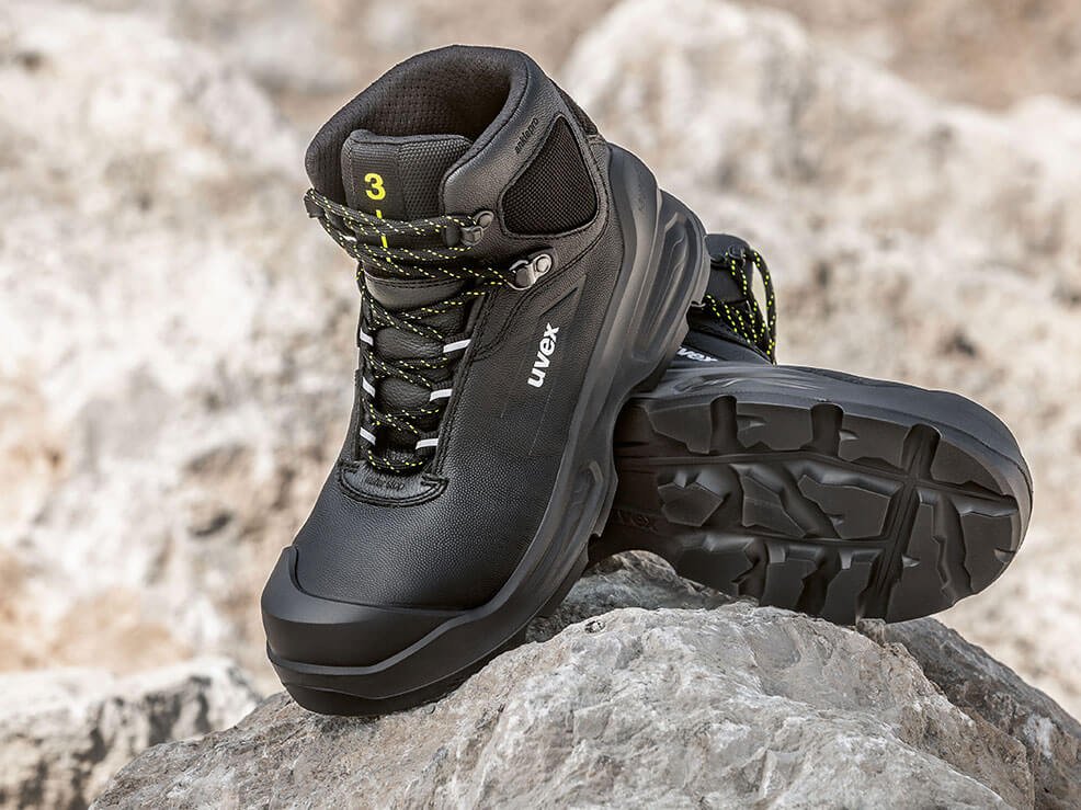 uvex 3 Sicherheitsschuh mit optimaler Stabilität dank lace lock Schnürung