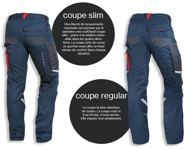 Pantalon pour hommes uvex suXXeed coupe regular ou coupe slim