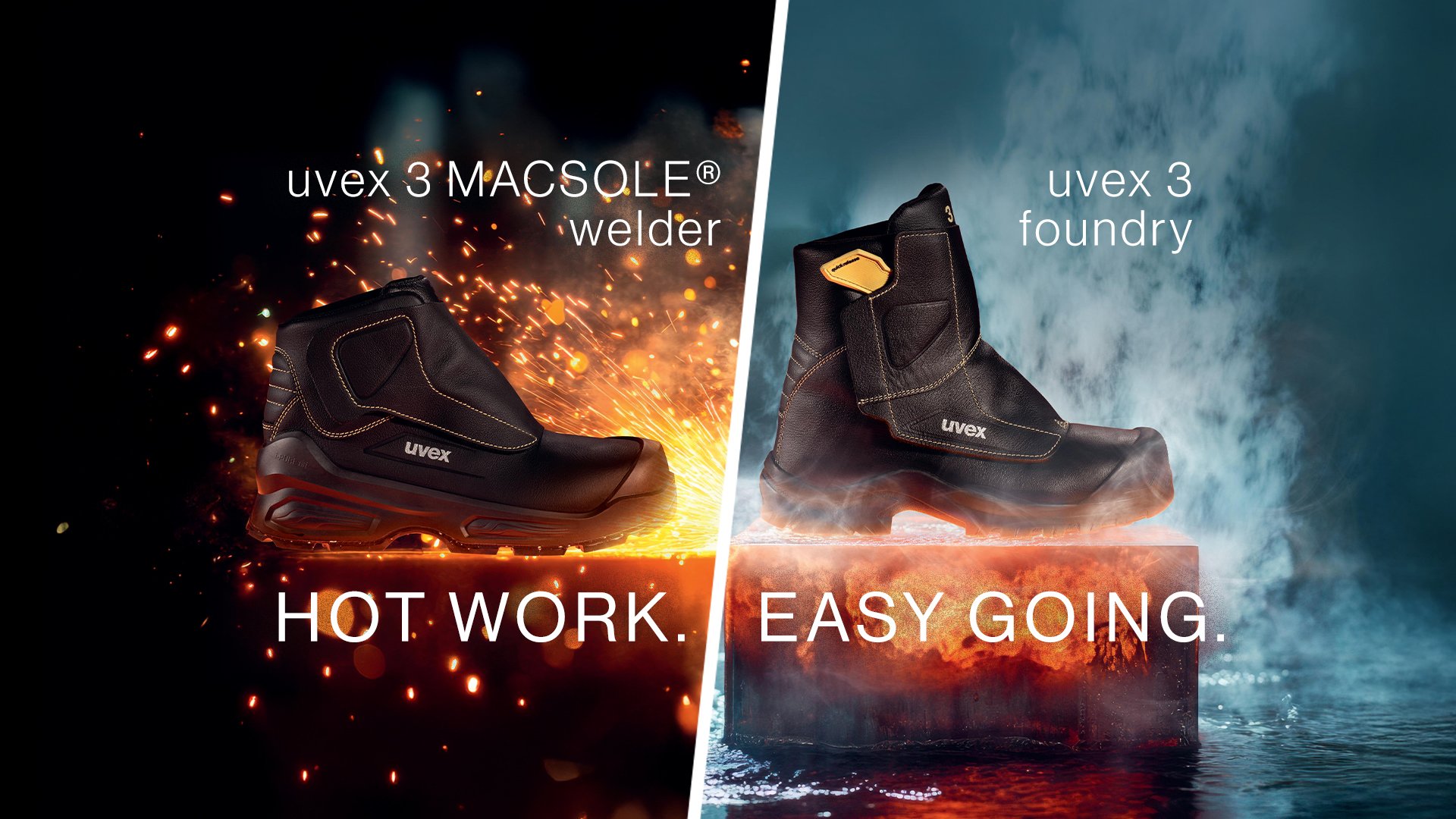 new uvex 3 MACSOLE welder and foundry safety shoes