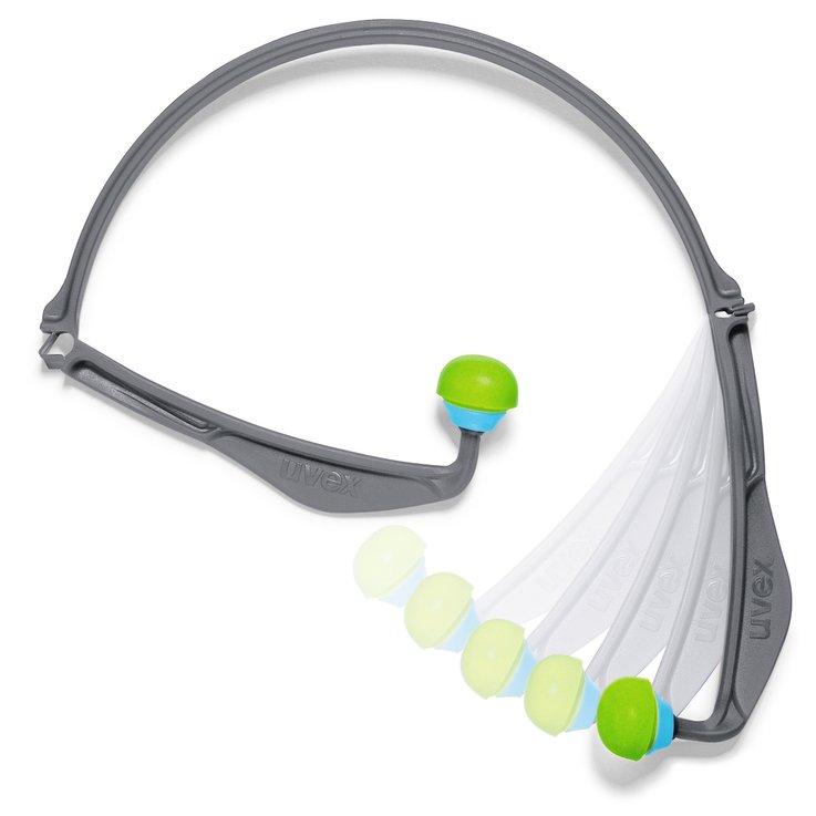 uvex banded ear protector showing hinged design