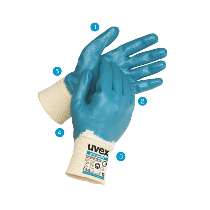 uvex profi pure Schutzhandschuh mit hoher Griffsicherheit bei Nässe