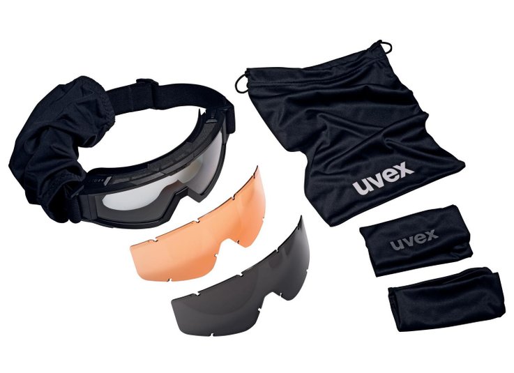 uvex apache goggle Set ballistische Vollsichtschutzbrille