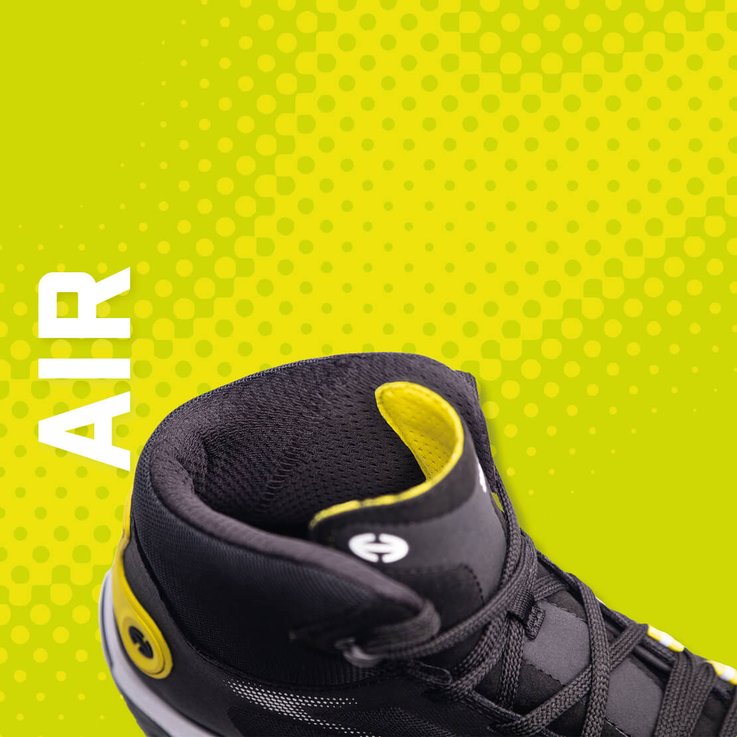 Zoom sur la languette des chaussures de sécurité MACSOLE SPORT