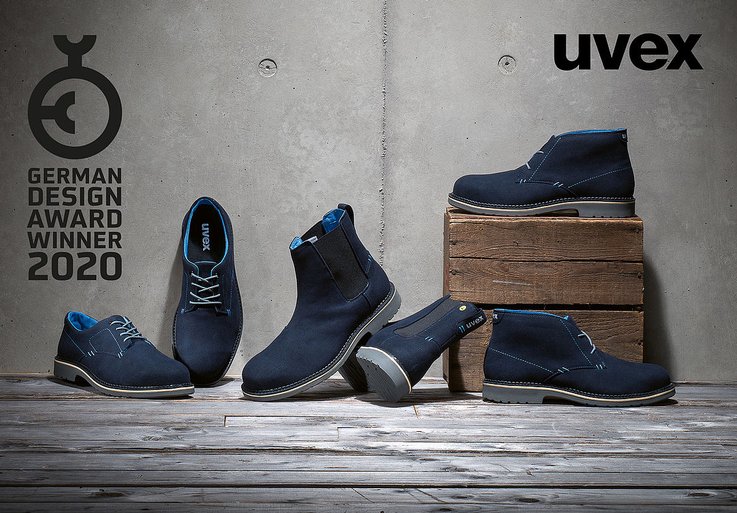 German Design Award 2020 für den Sicherheitsschuh uvex 1 business