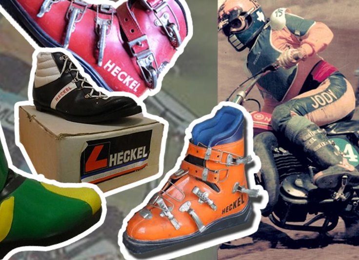 Ski boots and motocross boots by Heckel