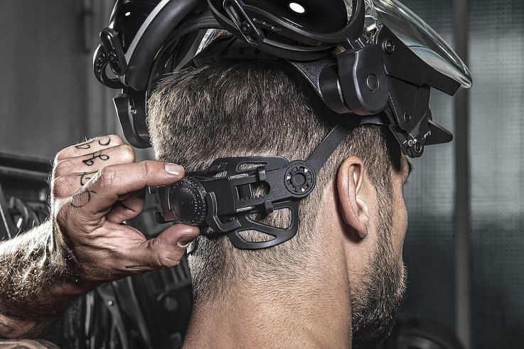 pokrętło do regulacji obwodu głowy w osłonie twarzy uvex pheos faceguard