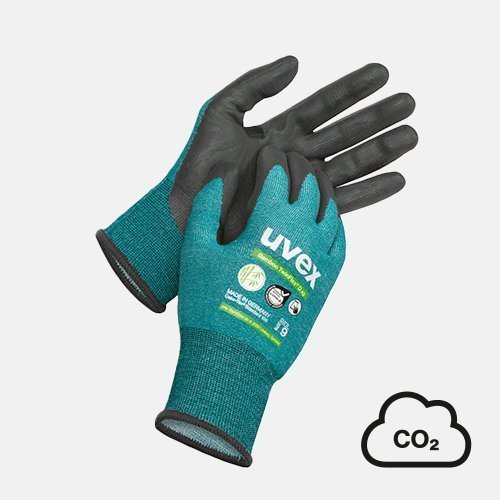 sustainable safety gloves uvex Bamboo Twinflex D XG planet