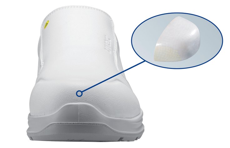 Kitchen work shoes with protective toe cap