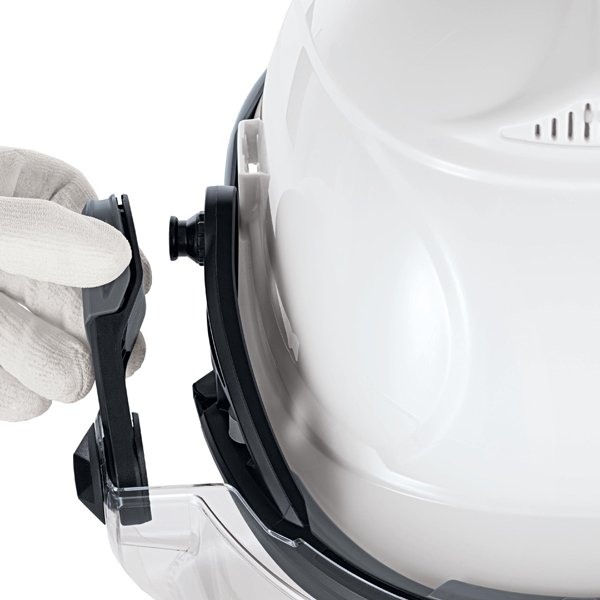 uvex vimox visor with click and pull system for easy for easy attachment and removal