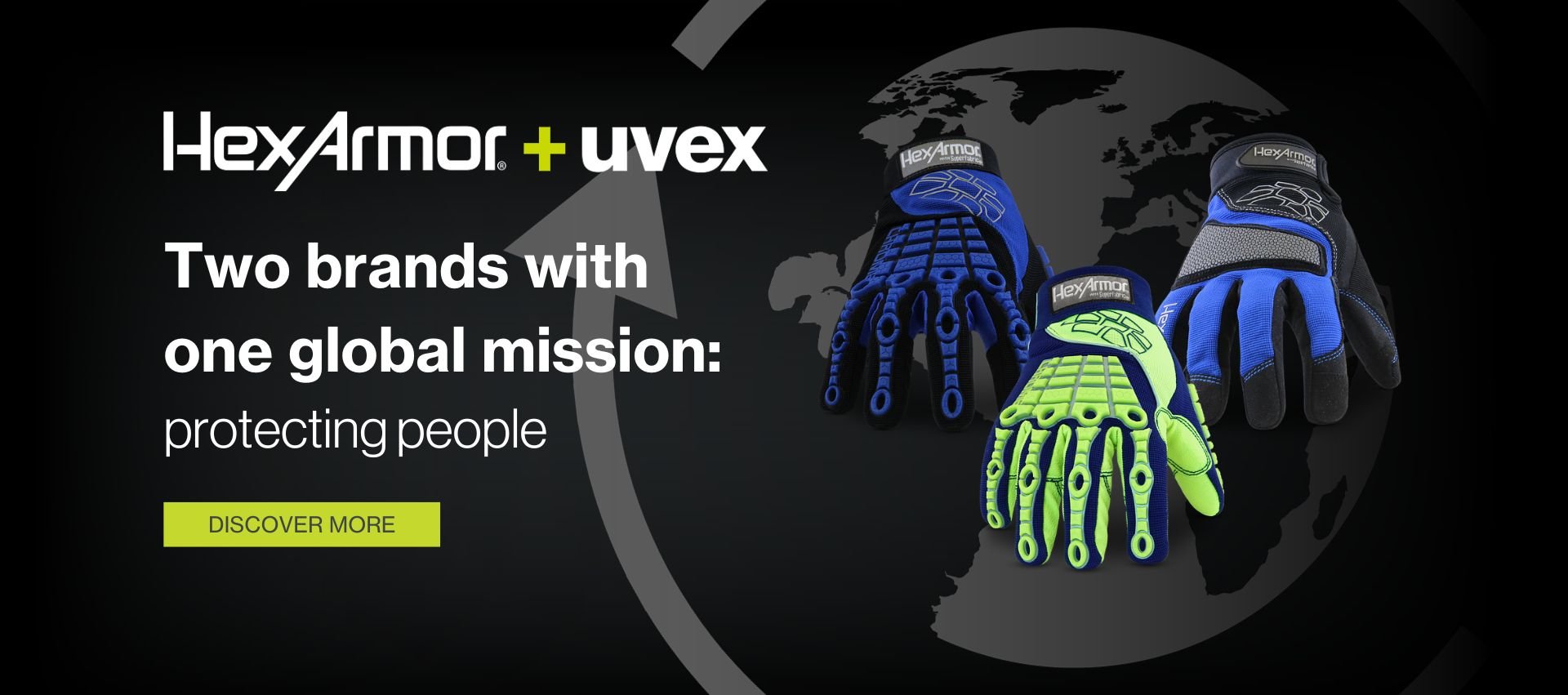 Hexarmor gloves website banner