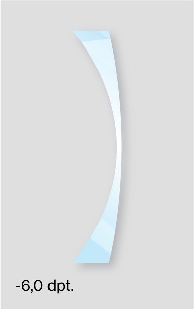 Schutzbrille mit Sehstärke Brechungsindex Scheibenmaterial CR39 1.5 bei -6,0 Dioptrien