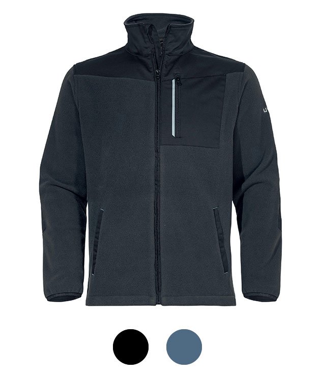 Men's work fleece jacket in black