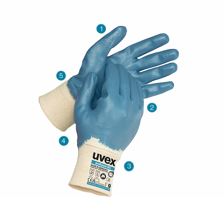 safety gloves with excellent grip in wet conditions