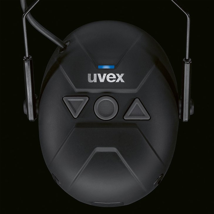 uvex aXess one active hearing protection with function buttons