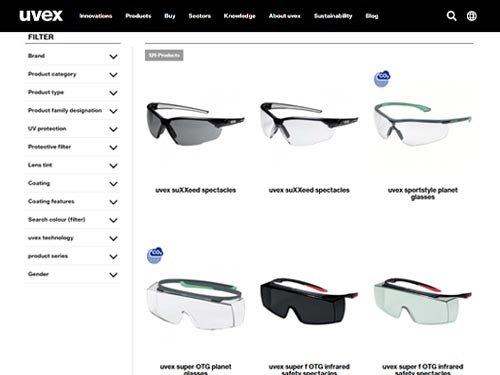 Discover our safety eyewear range