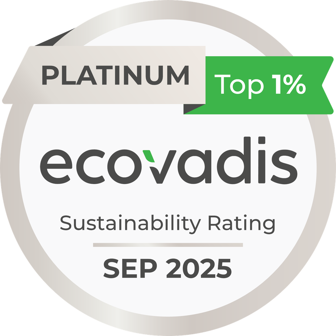 EcoVadis Platinum logo