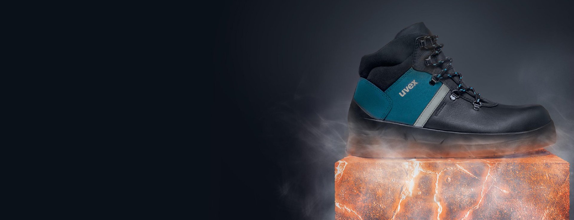 Bis 300 Grad Celsius hitzebeständiger Sicherheitsstiefel für den Straßenbau