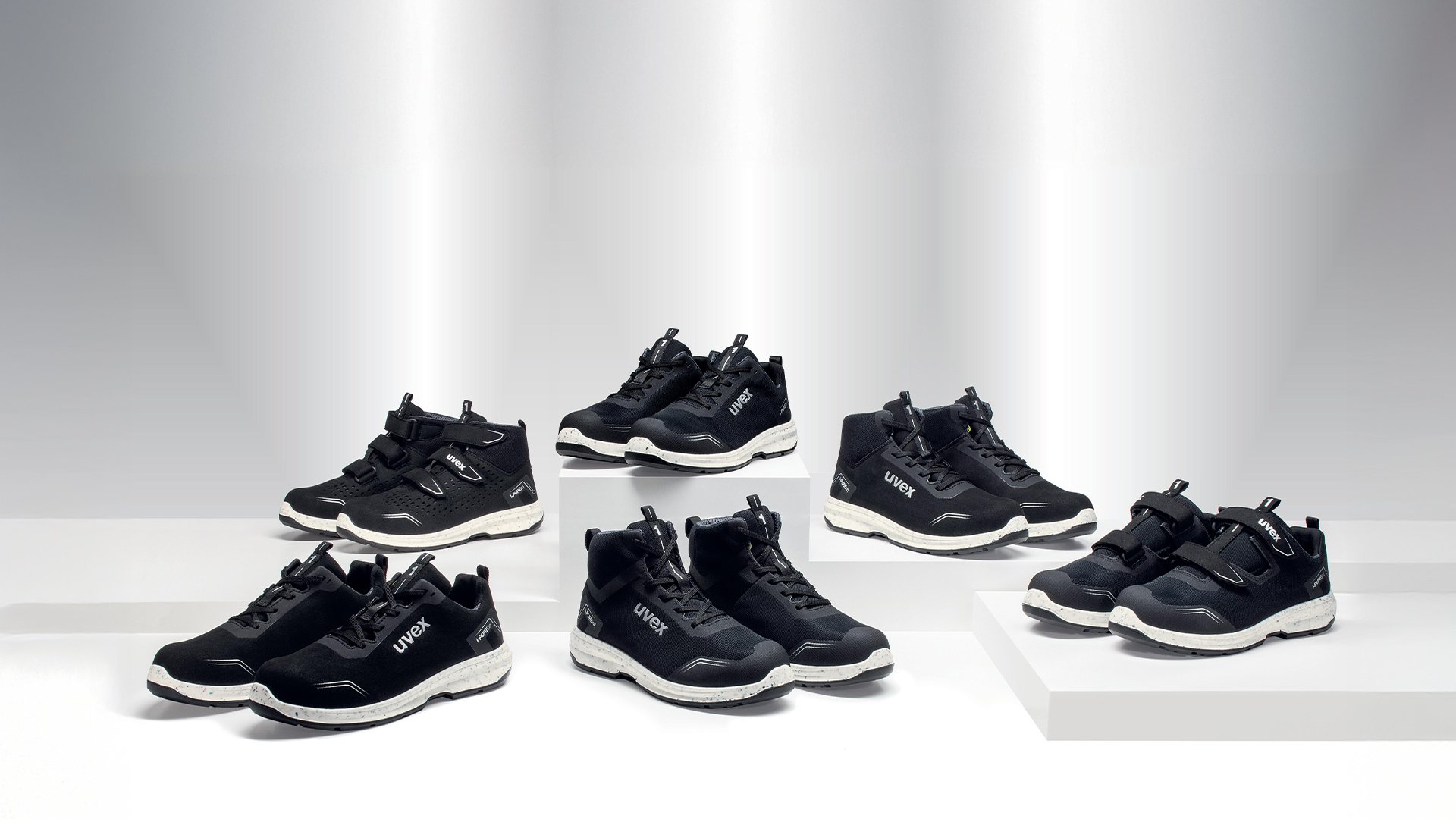 uvex 1 sport sportliche Sicherheitsschuhe und Stiefel mit Schnürung oder Klettverschluss