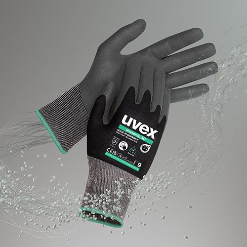 new uvex phynomic XG planet sustainable safety glovex with excellent oil grip