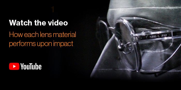 Link to impact video for different lens materials