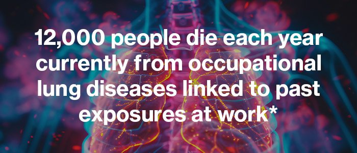 12,000 people die each year currently from occupational lung diseases