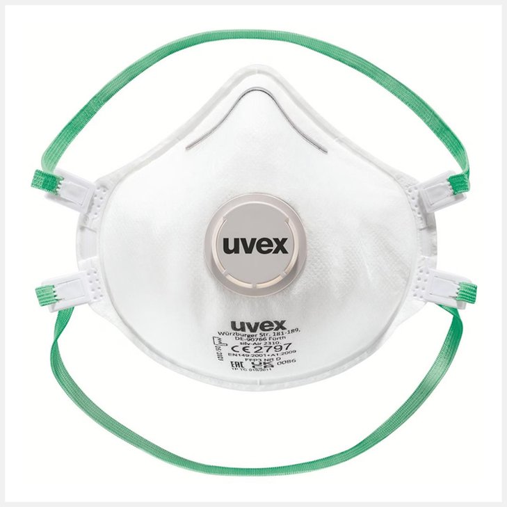 uvex respirators with sturdy headbands
