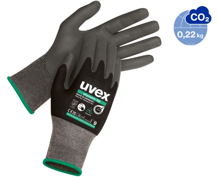 uvex XG planet safety glove, excellent grip in oily environments, more sustainable