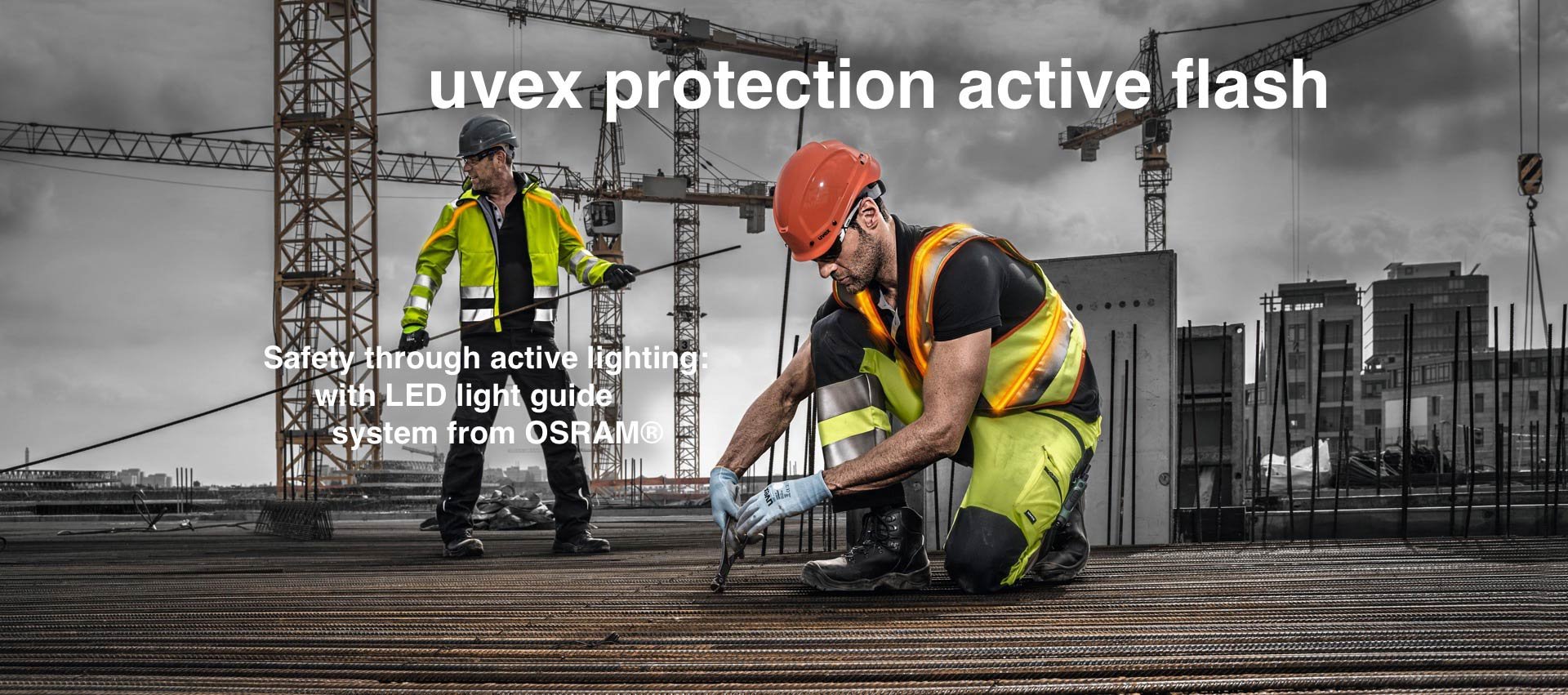 Be visible, be safe – with an active LED lighting vest from uvex