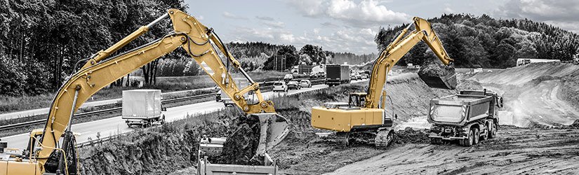 highway construction site