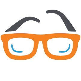 orange glasses frames graphic