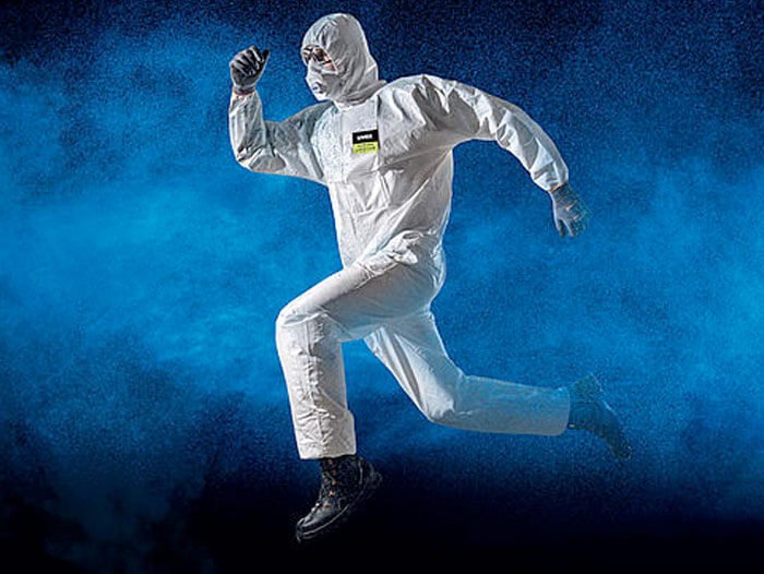 Protective suits and disposable coveralls