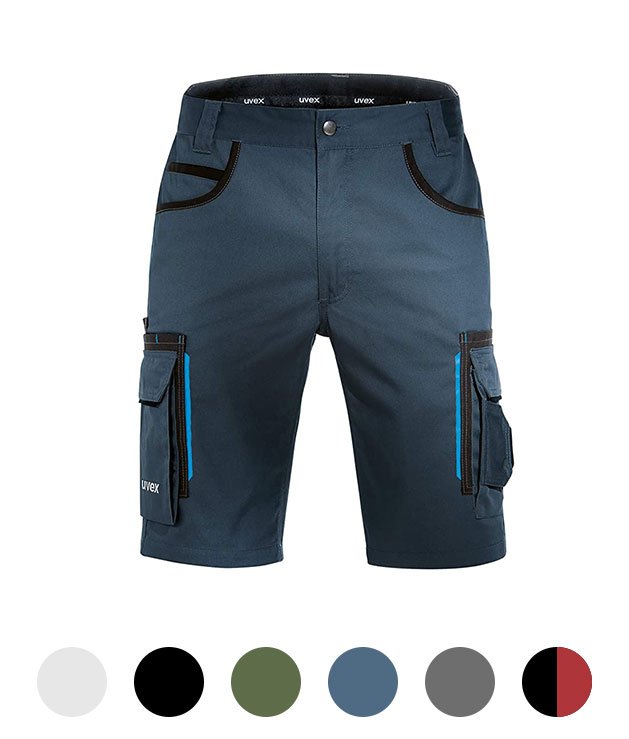 Men's short work trousers in blue