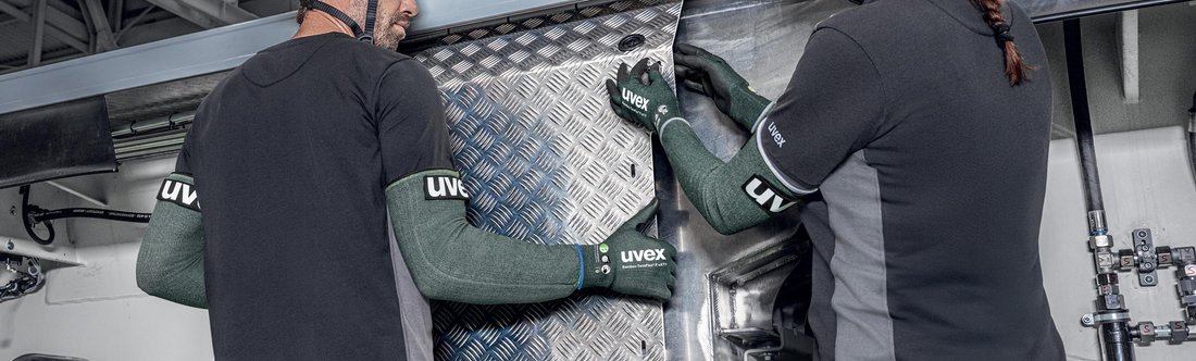 uvex Bamboo TwinFlex F Sleeve forearem cut protection with Bamboo fibres