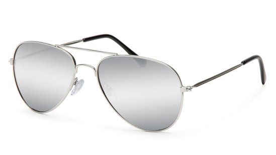 silver mirrored aviator sunglasses