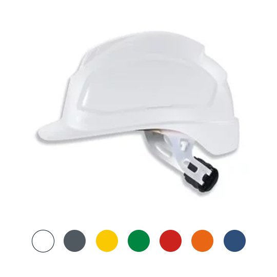 uvex pheos E safety helmet for electricians with continuous width adjustment and long brim