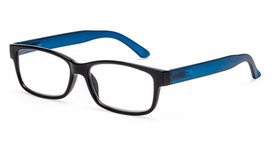 hauptansicht lesebrille oslo schwarz blau